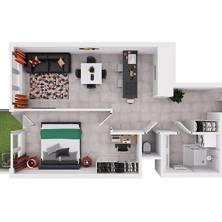 Center Of - Free Parking Apartment *